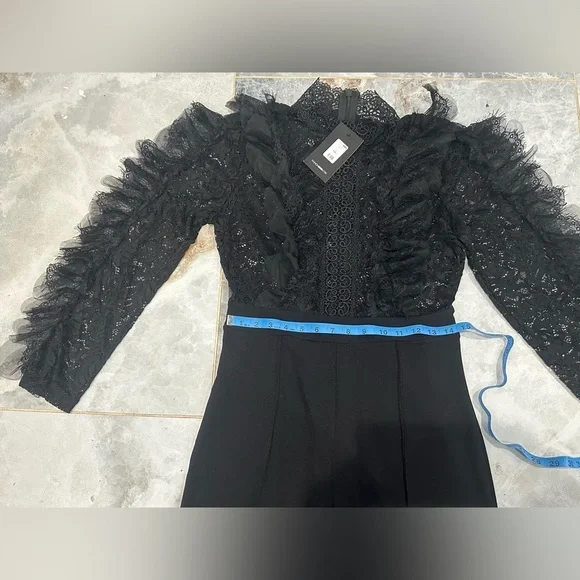 Fashion Nova Black Trousers Jumpsuit - Picture 10 of 16